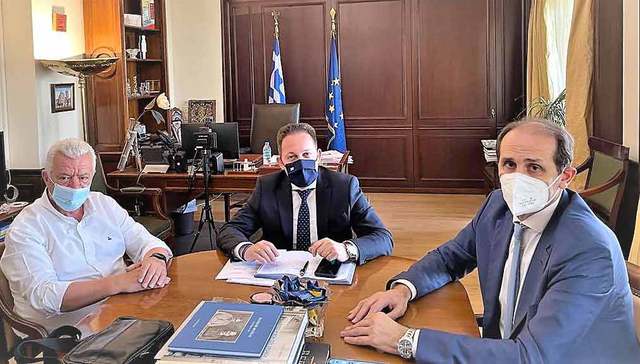 Eπίσκεψη στην Αθήνα του Δημάρχου Αλεξάνδρειας Παναγιώτη Γκυρίνη - Συνάντηση με Πέτσα και Βεσυρόπουλο