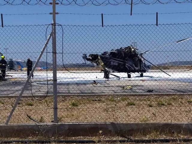 Φωτιά σε ελικόπτερο στο αεροδρόμιο «Ελ. Βενιζέλος»