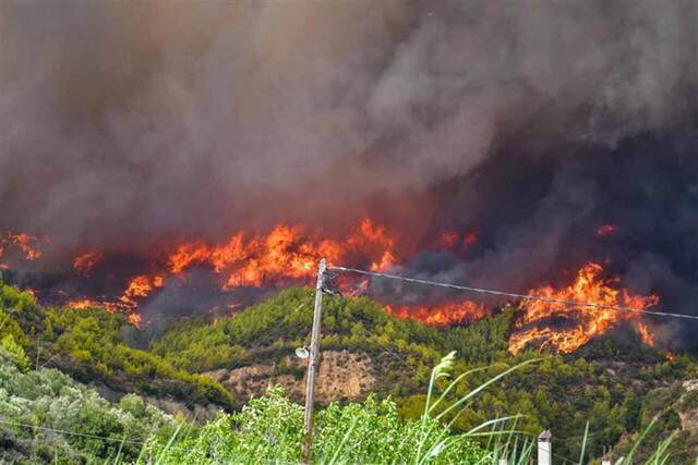 Οι περιοχές που υπάρχει υψηλός κίνδυνος πυρκαγιάς σήμερα