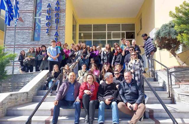 Υποδοχή των μαθητών και των εκπαιδευτικών του προγράμματος Erasmus+ από τον Δήμο Αλμωπίας