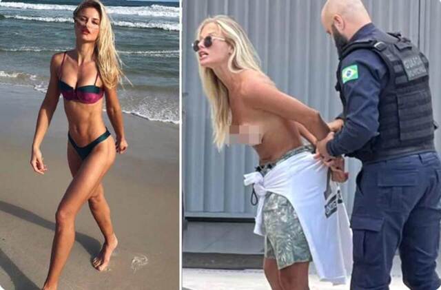 Μοντέλο από τη Βραζιλία πήγε τόπλες βόλτα τα σκυλιά της και...συνελήφθη!